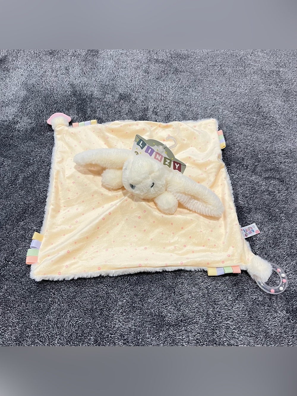NWT❗️Linzy Baby Toys yellow plush bunny security blanket (lovie)